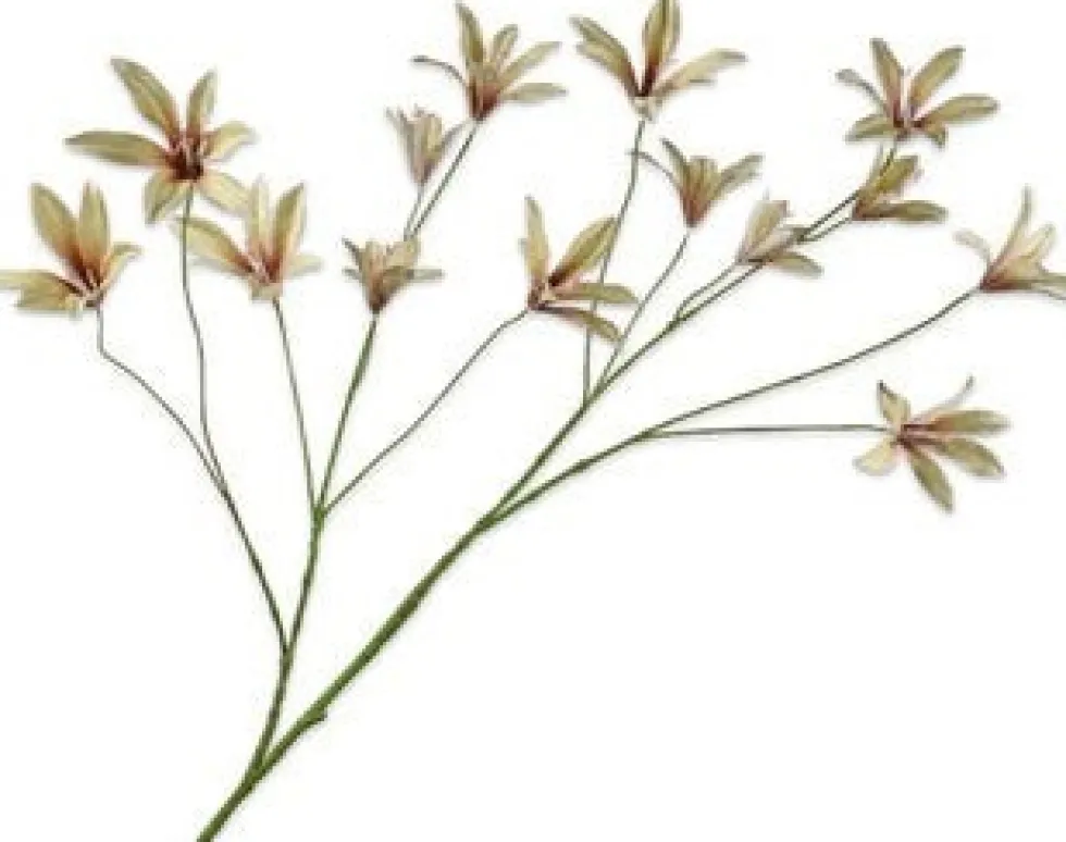 Silk-ka kunstbloem Lelie groen / roze H 114 cm