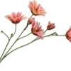 Silk-ka kunstbloem Margriet roze / oranje H 65 cm