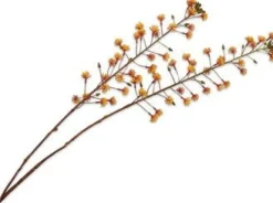 Silk-ka kunstbloem Paardenkastanje geel / oranje H 33 cm
