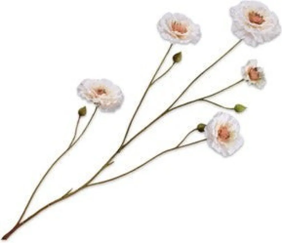Silk-ka kunstbloem Ranonkel wit H 53 cm