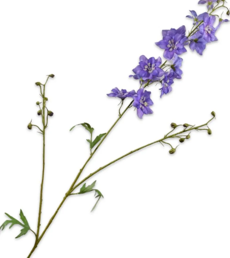 Silk-ka kunstbloem Ridderspoor blauwpaars H 101 cm