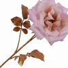 Silk-ka kunstbloem Roos lichtroze H 79 cm