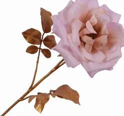Silk-ka kunstbloem Roos lichtroze H 79 cm