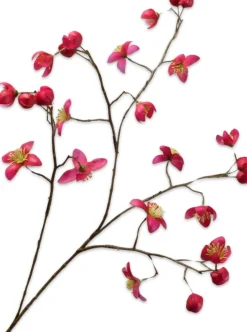 Silk-ka kunstbloem Ruit donkerroze H 78 cm
