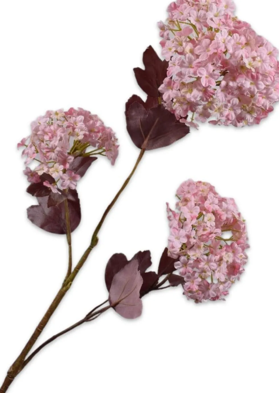 Silk-ka kunstbloem Sneeuwbal roze H 107 cm