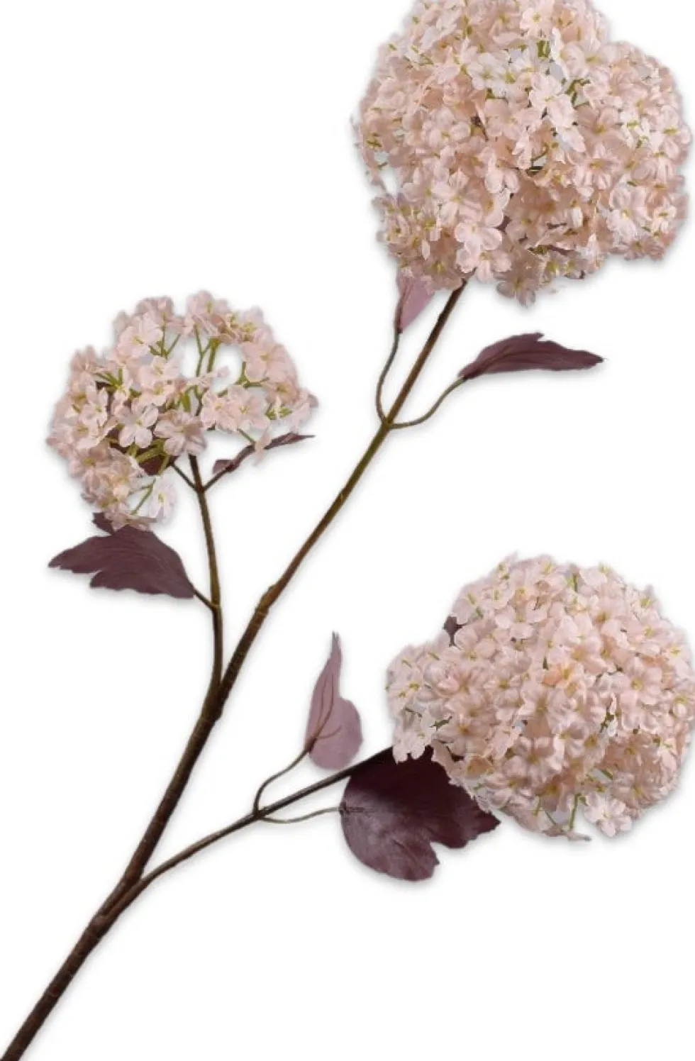 Silk-ka kunstbloem Sneeuwbal oranje H 107 cm
