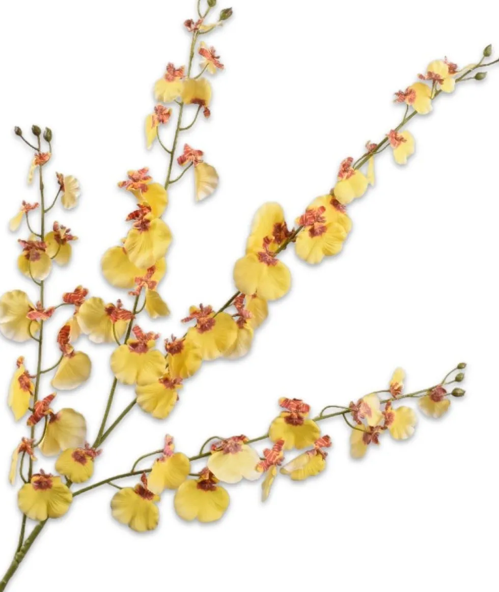 Silk-ka kunstbloem Tijgerorchidee geel H 118 cm