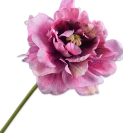 Silk-ka kunstbloem Tulp dubbelbloemig roze H 69 cm