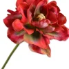 Silk-ka kunstbloem Tulp dubbelbloemig rood H 69 cm
