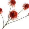 Silk-ka kunstbloem Zonnehoed rood / oranje H 90 cm