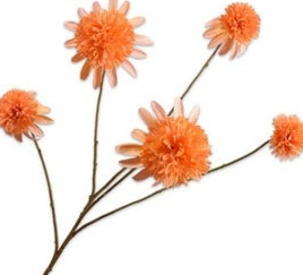Silk-ka kunstbloem Zonnehoed oranje H 90 cm