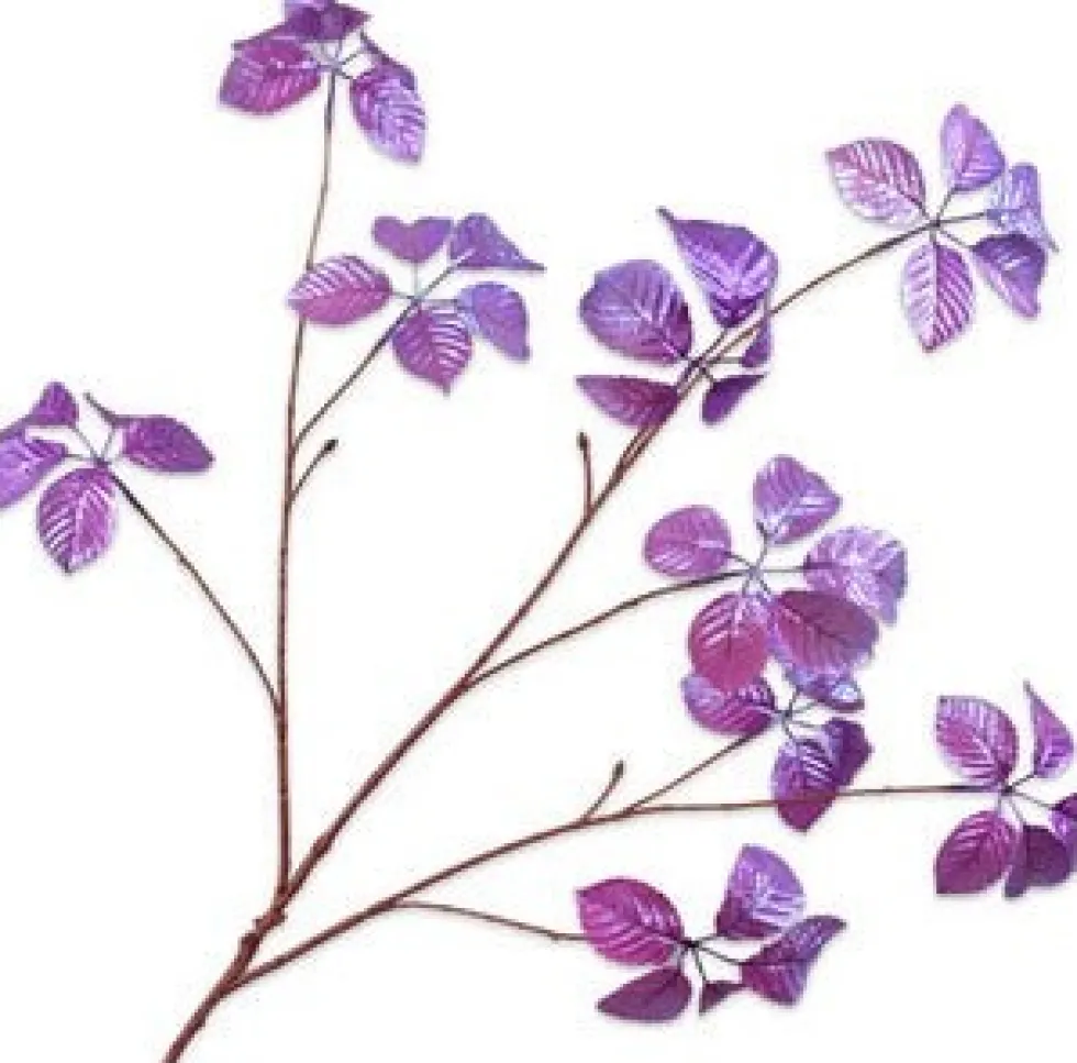 Silk-ka kunsttak Bladtak paars H 103 cm