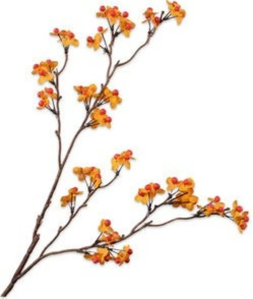 Silk-ka kunsttak Celastrus geel / oranje H 63 cm