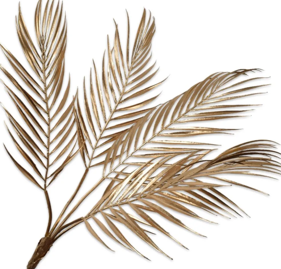 Silk-ka kunsttak Palm goud H 61 cm