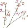 Silk-ka kunsttak Rozenbottel geel / roze H 92 cm