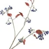 Silk-ka kunsttak Sneeuwbal met blad blauw H 94 cm
