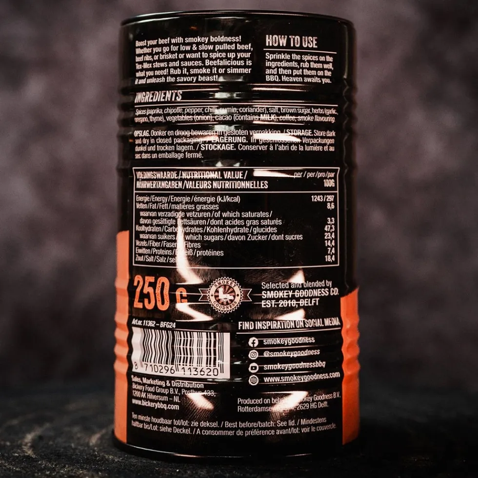 Smokey Goodness BBQ rub Beefalicious 250 gr