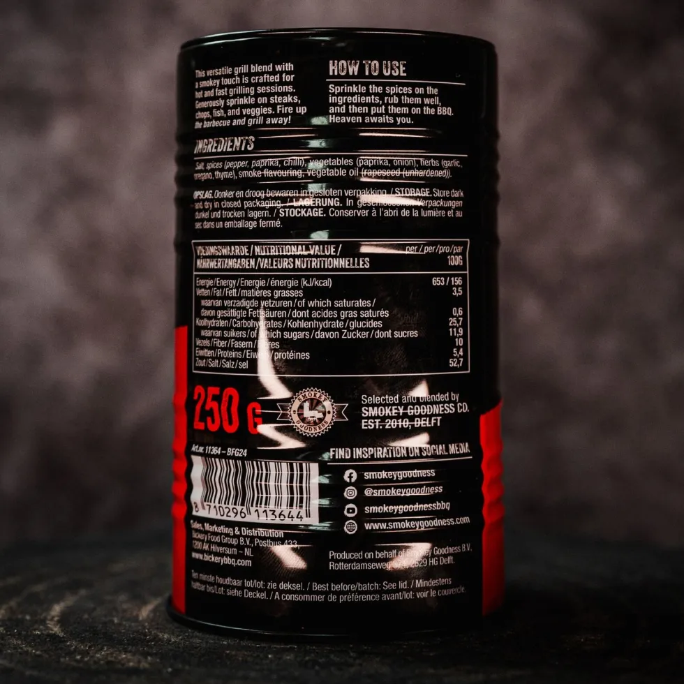 Smokey Goodness BBQ rub Grill Blend 250 gr