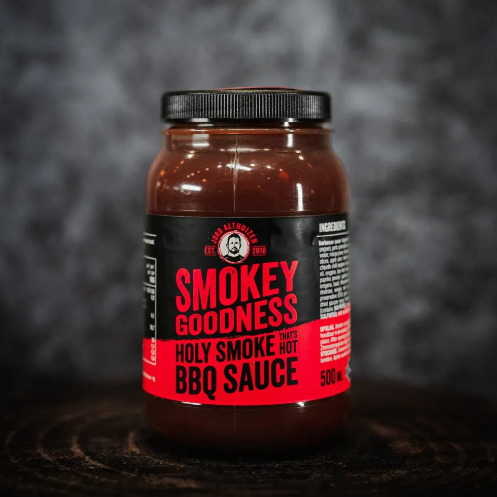 Smokey Goodness BBQ saus Holy Smoke 500 ml