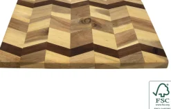 Snij- en serveerplank Jake naturel / bruin 22 x 30,5 x 1,5 cm