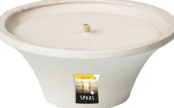Spaas citronellakaars Ginger Love kruidig wit 9 uur D 17,5 H 7,5 cm