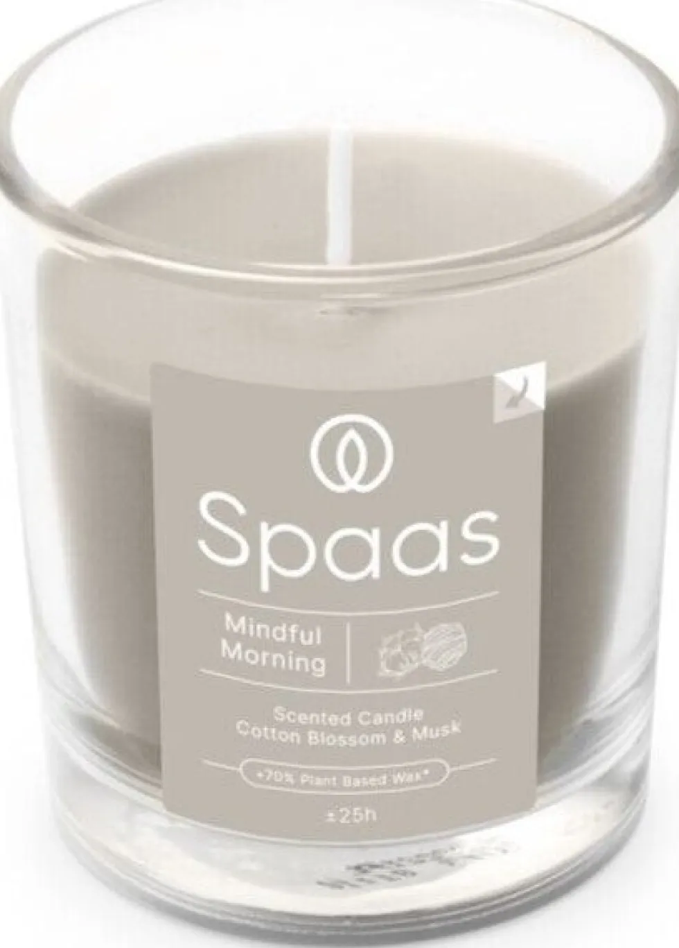 Spaas geurkaars Essential collection Mindful Morning grijs 25 uur D 7,3 H 8,3 cm