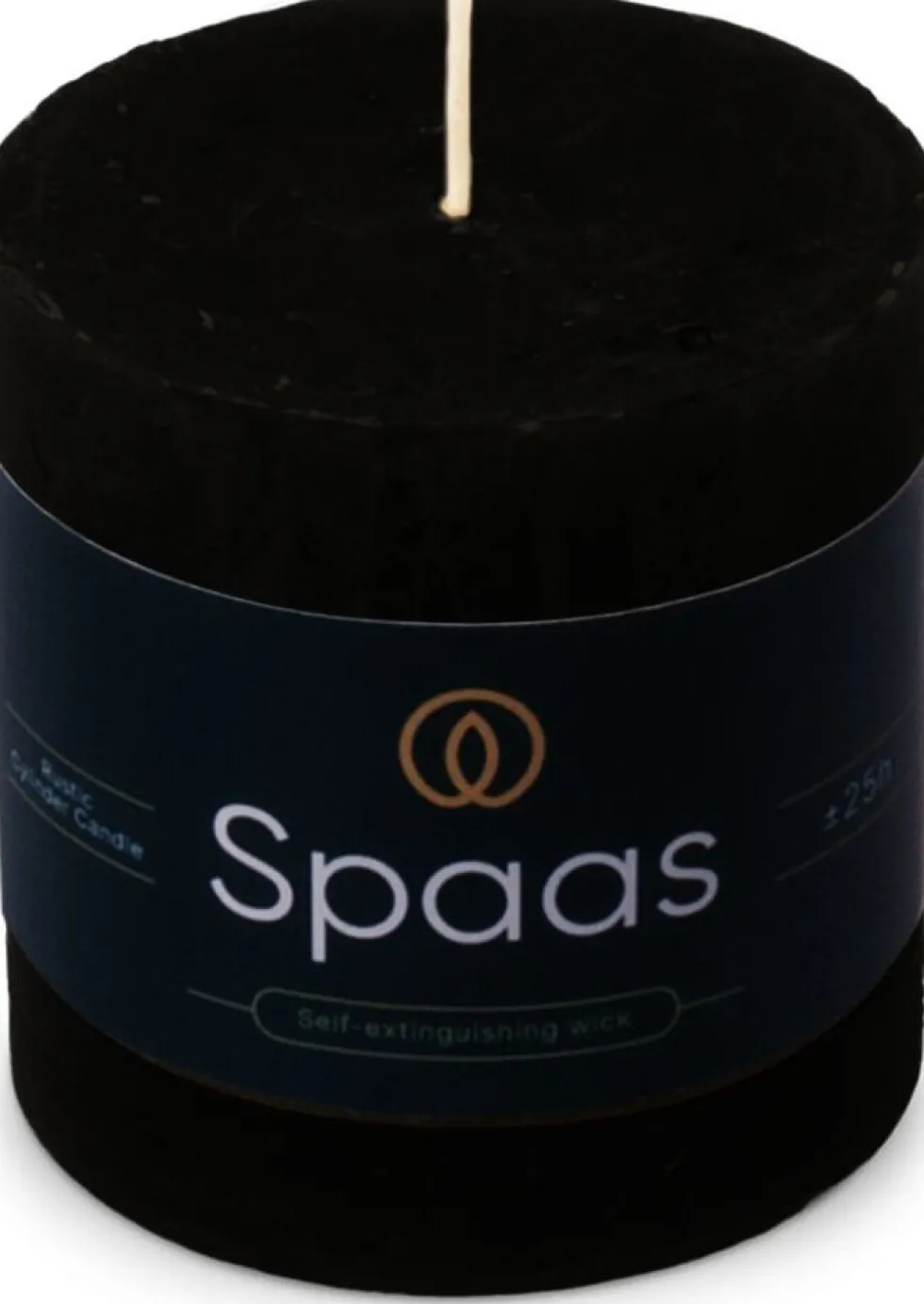 Spaas stompkaars Essential collection zwart 25 uur D 7 H 7 cm
