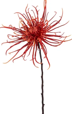 Tina kunstbloem Chrysant rood H 72 cm