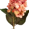 Tina kunstbloem Pluimhortensia roze / geel H 70 cm