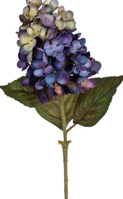 Tina kunstbloem Pluimhortensia blauw / groen H 70 cm