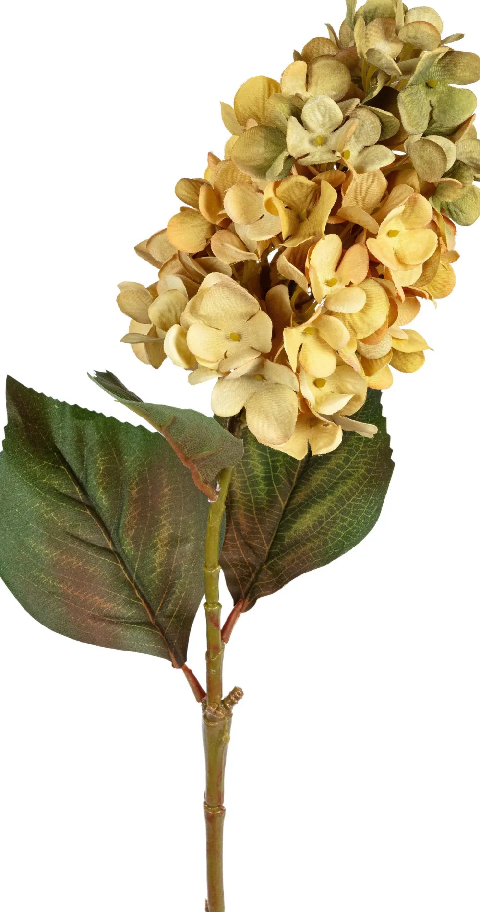 Tina kunstbloem Pluimhortensia geel H 70 cm
