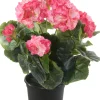 Tina kunstplant Geranium roze / crème H 35 cm