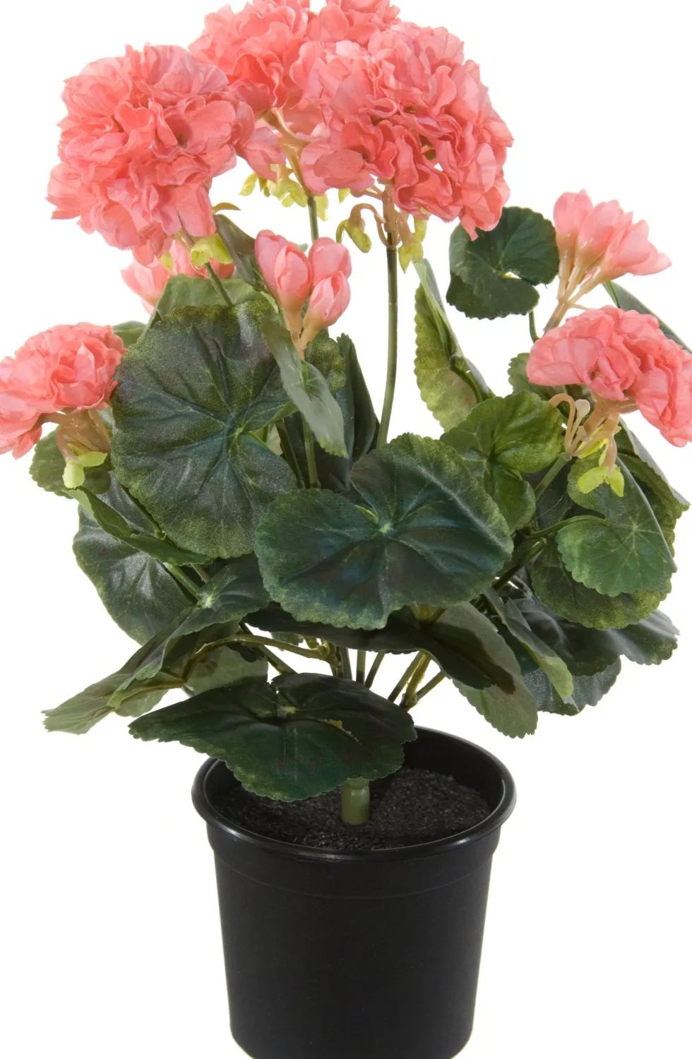 Tina kunstplant Geranium zalm H 35 cm
