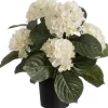 Tina kunstplant Hortensia wit H 44 cm