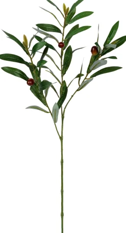 Tina kunsttak Olijf rood H 50 cm