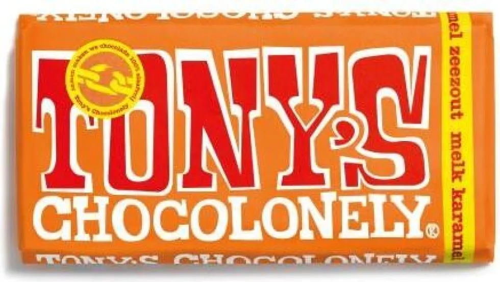 Tony's Chocolonely melk karamel zeezout 180 g