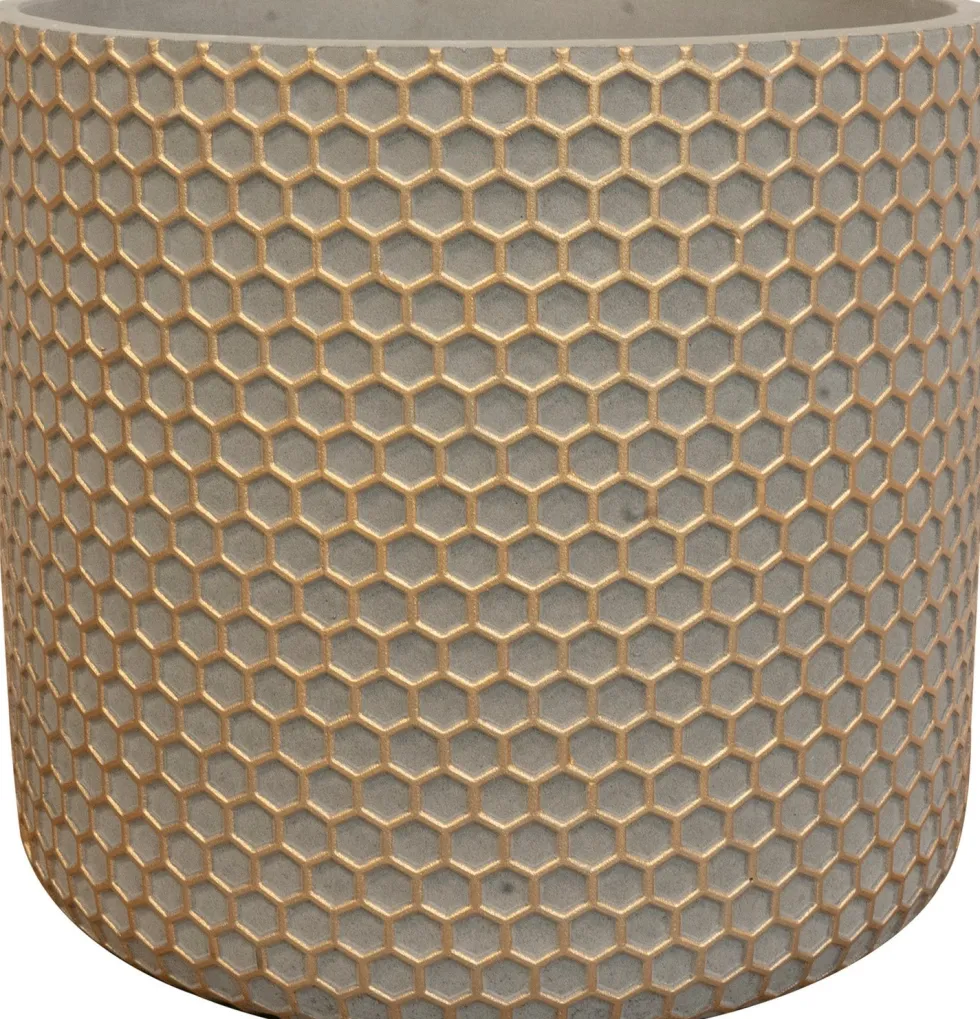 TS bloempot Bernt goud D 9 H 8 cm