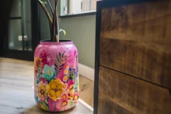 TS bloempot Designed by Lammie fiesta roze D 30 H 42 cm