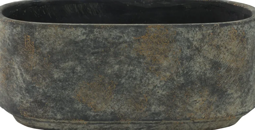 TS bloempot Saar grijs 26 x 13 x 11 cm
