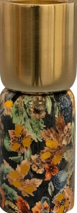 TS kandelaar Berry goud / zwart D 4 H 16 cm