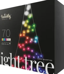 Twinkly wandhanger Wall Tree appgestuurd met 50 lampjes gekleurd 100 x 2 x 200 cm