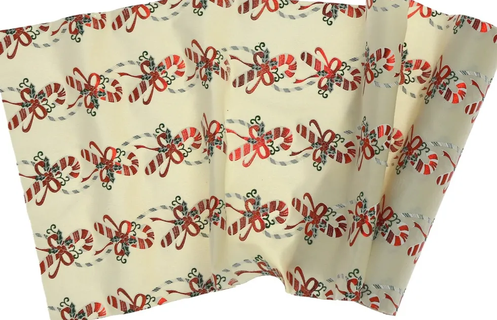 Unique Living decofabric Candy Cane wit 28 x 300 cm