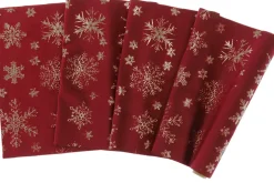 Unique Living decofabric Ice Crystal rood 28 x 300 cm