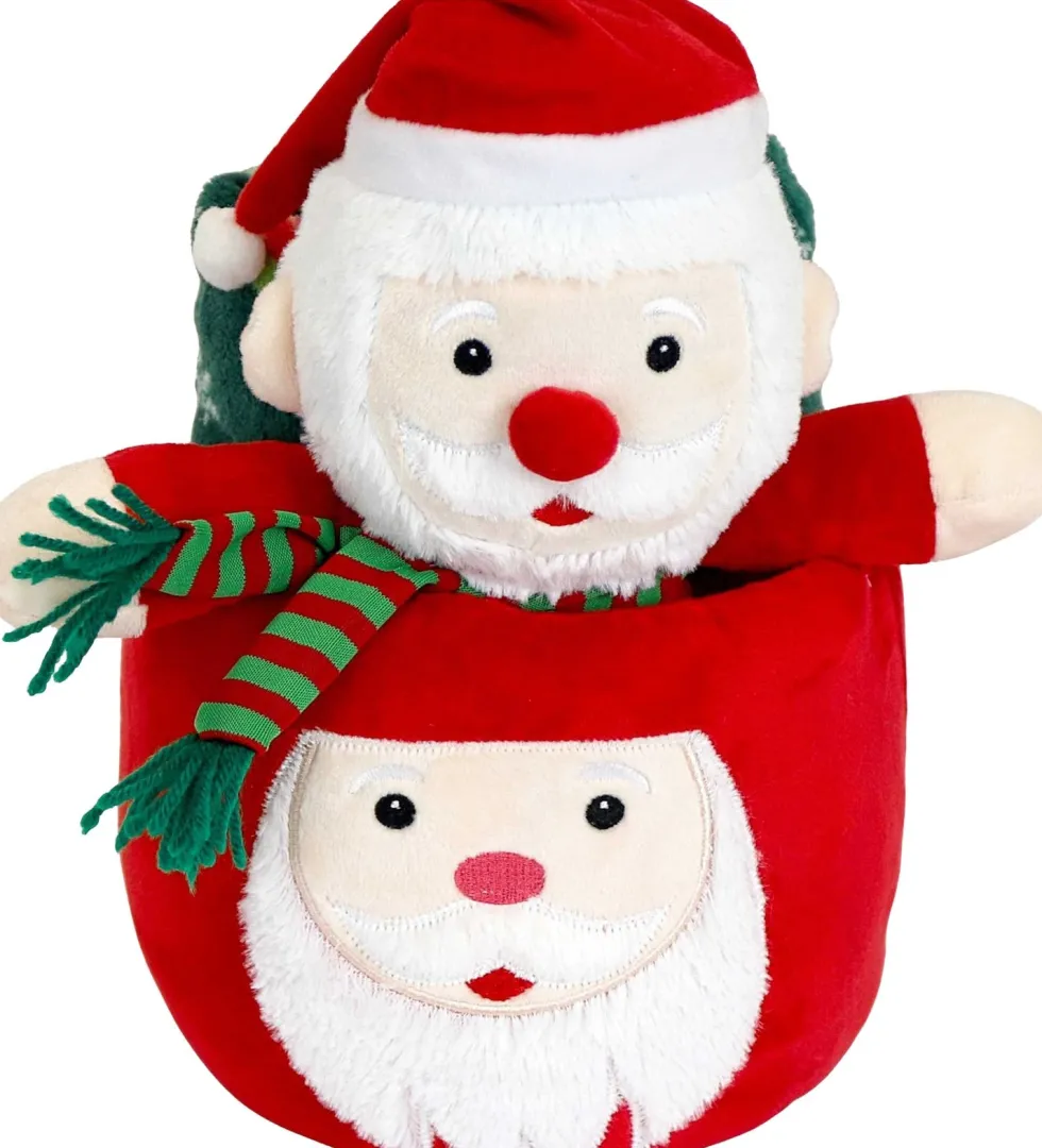Unique Living geschenkset Joy santa knuffel en plaid 90 x 75 cm