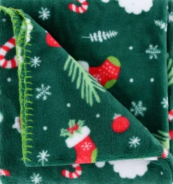 Unique Living geschenkset Joy santa knuffel en plaid 90 x 75 cm