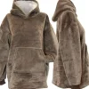 Unique Living hoodie Kids 6 tot 10 jaar taupe onesize