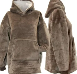 Unique Living hoodie Kids 6 tot 10 jaar taupe onesize