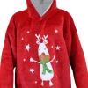 Unique Living hoodie Manon rood rendier onesize
