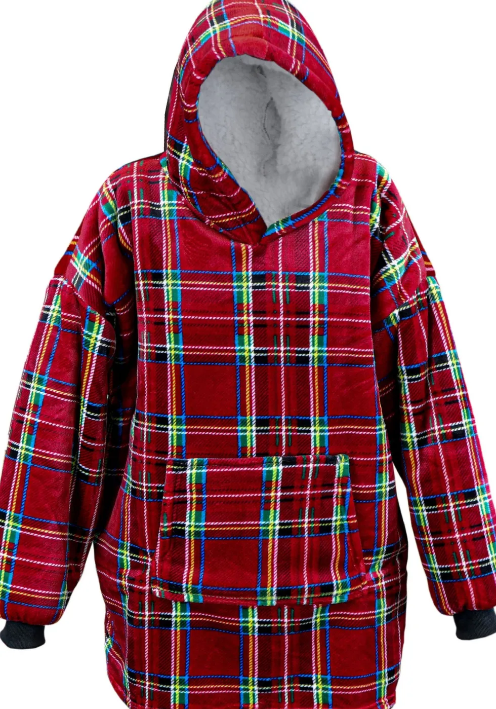 Unique Living hoodie Manon rood ruit onesize