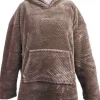 Unique living hoodie Mies taupe oversized onesize